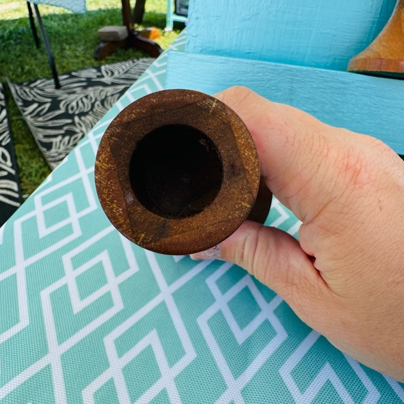 Vintage Wood Candle Holders - Picture 4 of 4